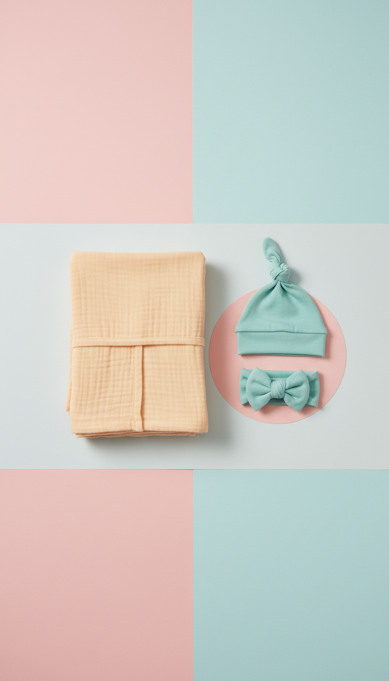 Pastel Newborn Swaddle Blanket Set