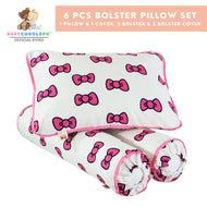 Big Pink Ribbons - Babycuddleph Bolster Pillow Set