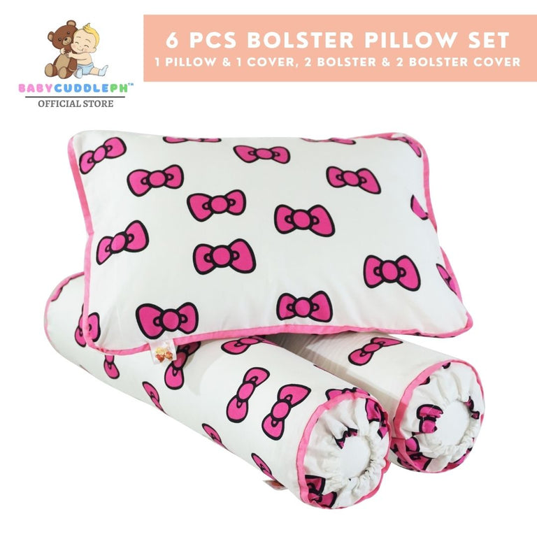 Big Pink Ribbons Babycuddleph Bolster Pillow Set –