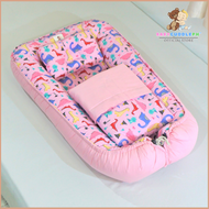 3 in 1 Babycuddle Bed Set - Dino in Pink