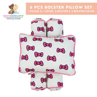 Big Pink Ribbons - Babycuddleph Bolster Pillow Set