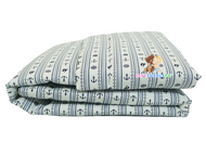 Anchor Stripes in White - Babycuddleph Blanket