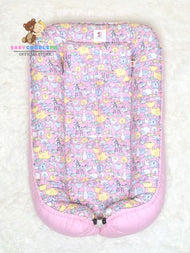 Animal Kingdom Pastel Pink - Bed and Head Pillow