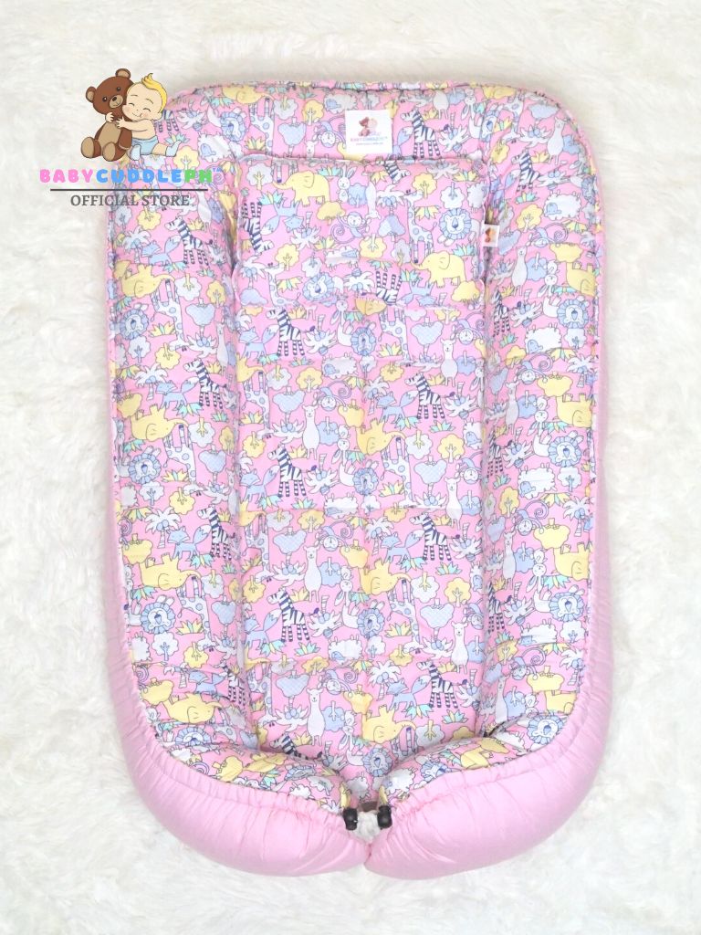 Animal Kingdom Pastel Pink - Bed and Head Pillow