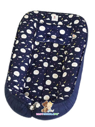 Baby Sheep in Navy Blue (Limited Edition) - Bed and Head Pillow