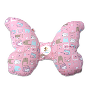 Babycuddle Butterfly Pillow - Little Bears in pink