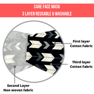 3 PCS  Care Face Mask  (KIDS 3-6 years) - Cats in white