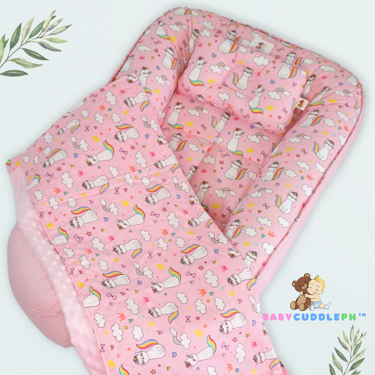 Babycuddleph Mom and Baby Set- Cats in Pink