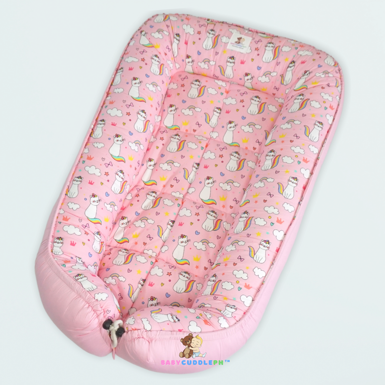 Babycuddleph Mom and Baby Set- Cats in Pink