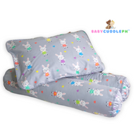 Babycuddleph Bolster Pillow Set Little Bunny in Pastel Gray