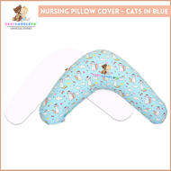 Babycuddle Nursing Pillow (Multi-use) - Cats in Blue