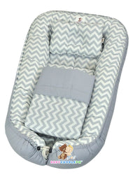 "PRE-ORDER" 3 in 1 Babycuddle Bed Set - Chevron Gray