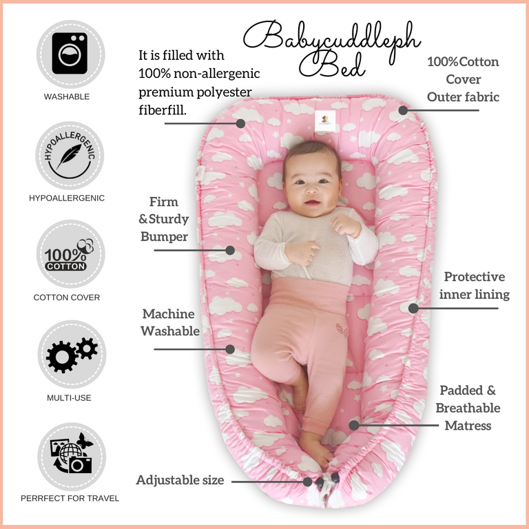 Animal Kingdom Pastel Blue - Bed and Head Pillow