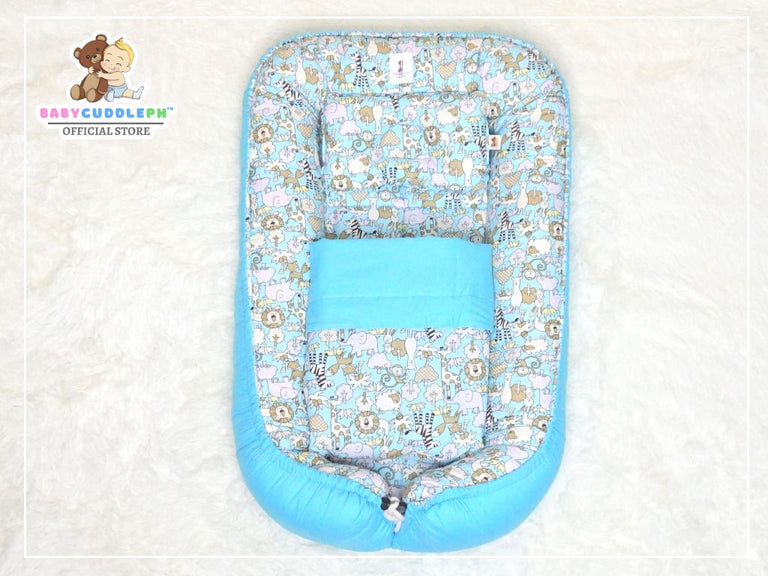 Animal Kingdom Pastel Blue - Babycuddleph Blanket