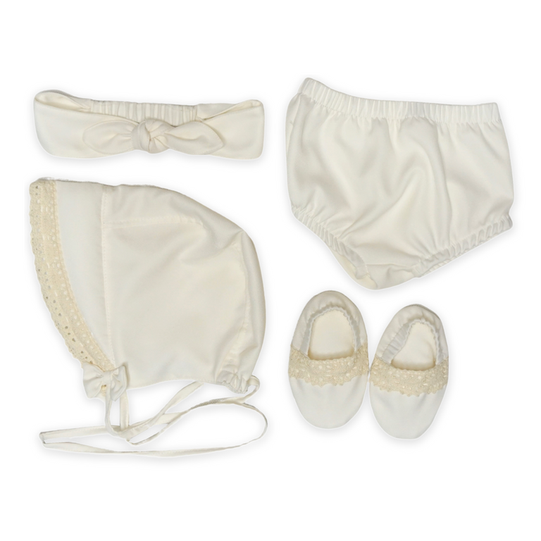 Five(5) Pieces Baptismal Ruffle Dress