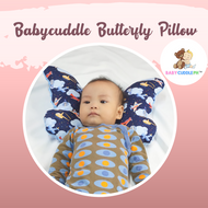 Babycuddle Butterfly Pillow - Baby Sheep in Navy Blue