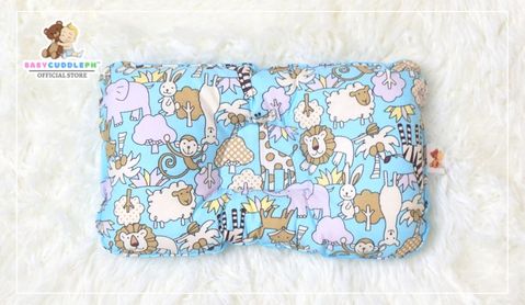 Animal Kingdom Pastel Blue -  Babycuddle Head Pillow