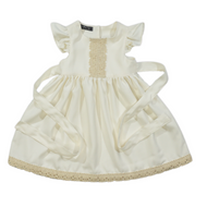 Five(5) Pieces Baptismal Puff Shoulder Dress