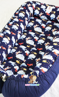 Airplanes in Navy Blue (Limited Edition) - Bed and Head Pillow