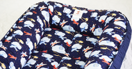 Airplanes in Navy Blue (Limited Edition) - Bed and Head Pillow