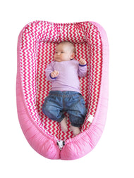 Pink Zigzag Chevron (Limited Stock) - Bed and Head Pillow