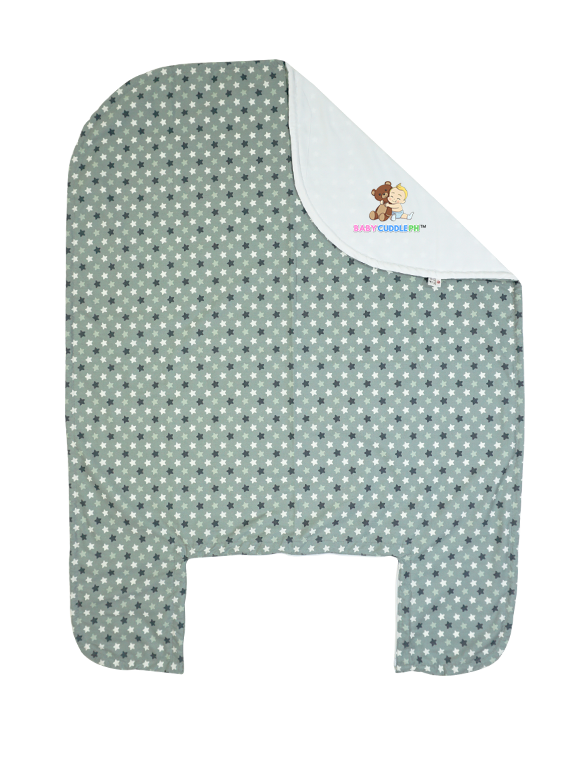 BabyCuddle Bed Cover - Mini Stars in White (Limited Stock)