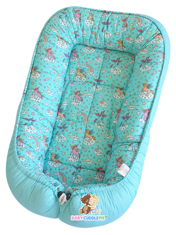[PRE-ORDER] BabyCuddle Bed - Unicorn in Teal (Best Seller)