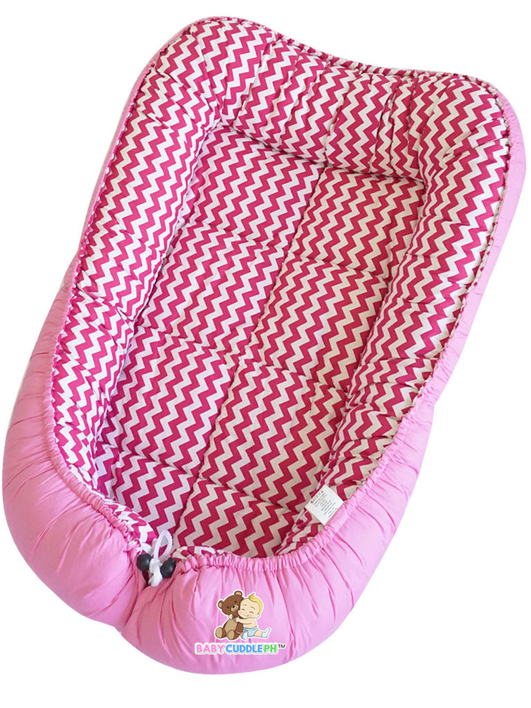 [PRE-ORDER] Zigzag Chevron Pink (Limited Stock) - Babycuddle Bed