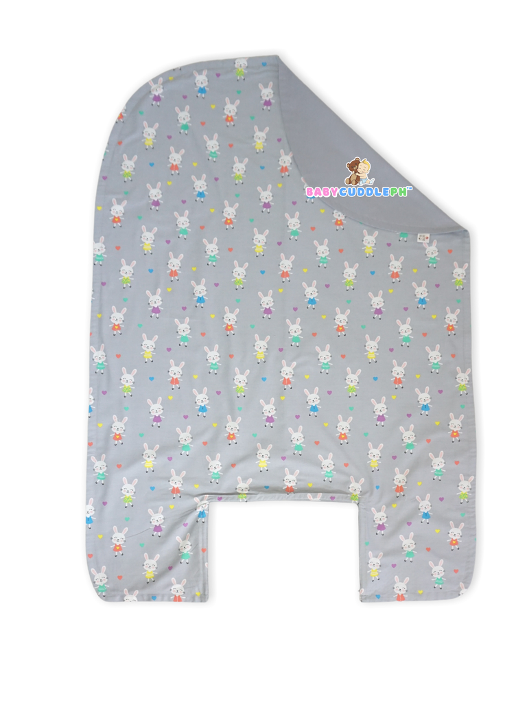 Bed Cover - Little Bunny in Pastel Gray