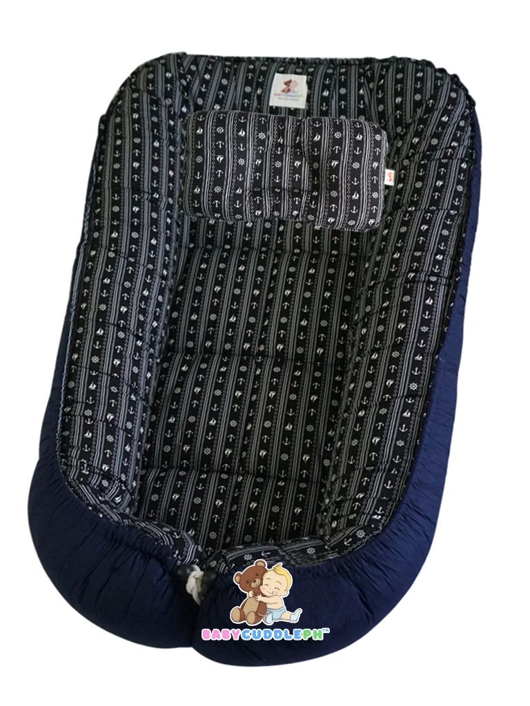 BabyCuddlePH™ Bed and Head Pillow - Anchor Stripes Collection (Best Seller)