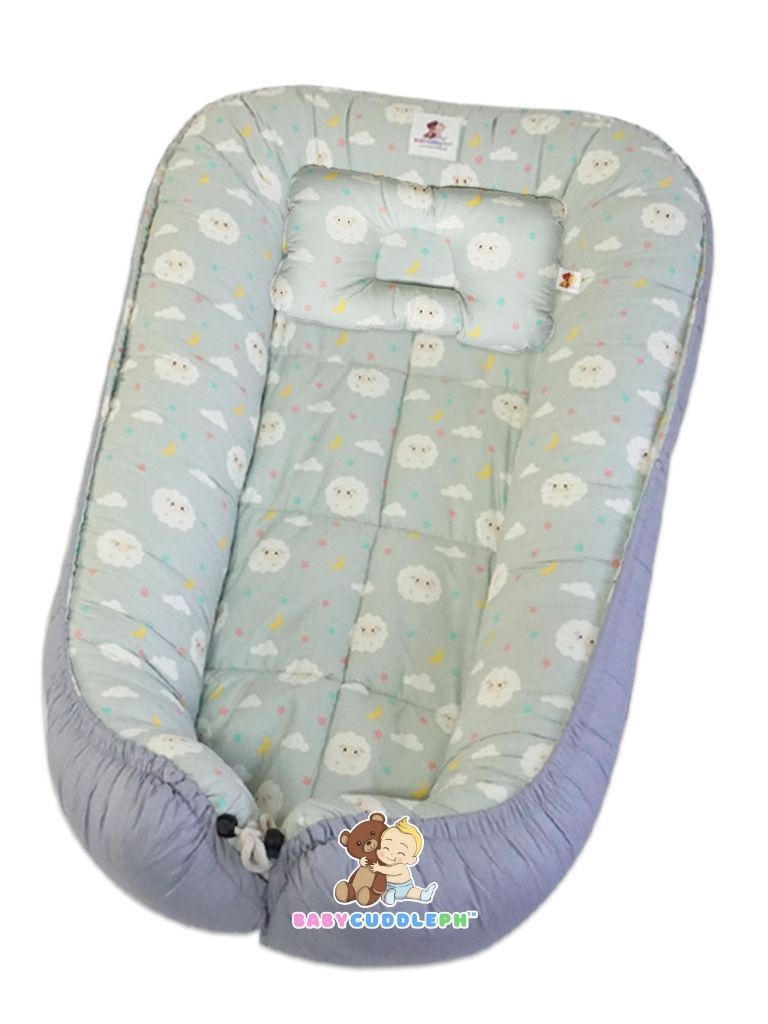 BabyCuddlePH™ Bed and Head Pillow - Baby Sheep Collection (Limited Edition)