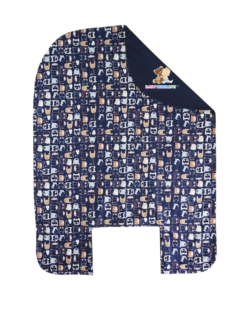 Bed Cover - Little Bears in Navy Blue