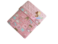Little Bears in Pink - Babycuddle Minky Blanket