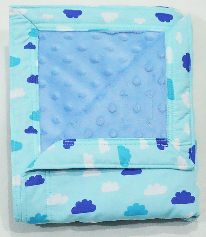 Blue Clouds - Babycuddle Minky Blanket