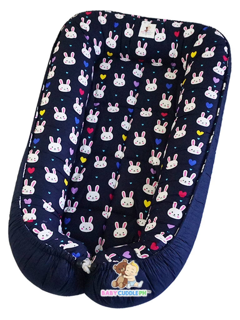 Bunny in Navy Blue (Limited Stocks) - Bed and Head Pillow