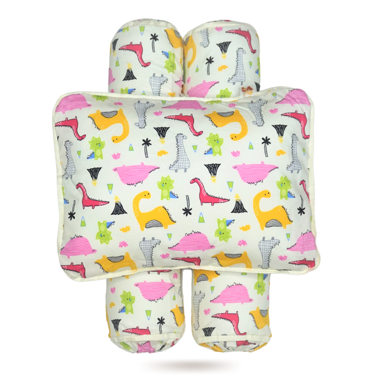 Babycuddleph Bolster Pillow Set Dino in Cream