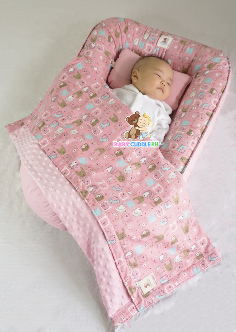 Babycuddleph Mom and Baby Set - Little Bears in Pink