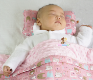 Little Bears in Pink - Babycuddle Minky Blanket