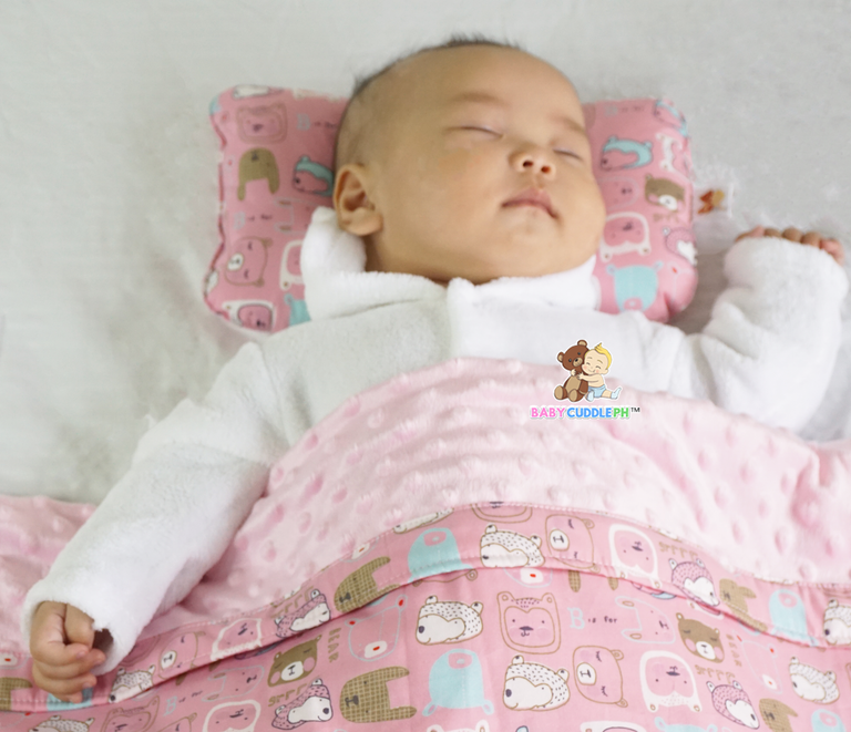 Little Bears in Pink - Babycuddle Minky Blanket