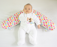 Babycuddle Nursing Pillow (Multi-use) - Cats in White