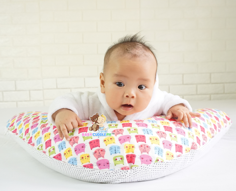 Babycuddle Nursing Pillow (Multi-use) - Cats in White