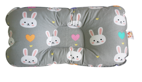 Bunny in Light Gray-  Babycuddle Head Pillow