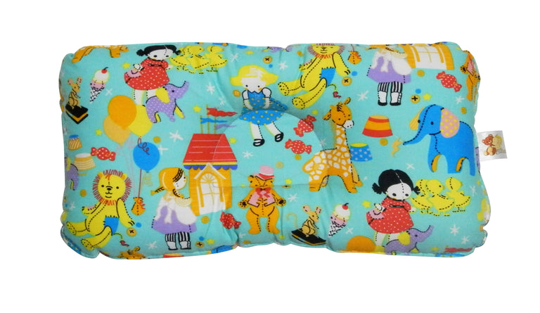 BabyCuddlePH™ Bed and Head Pillow - Baby Dolls in Teal (Limited Edition)