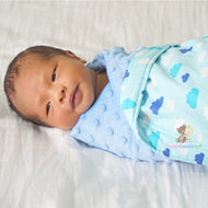 Baby Dolls in Teal - Babycuddle Minky Blanket