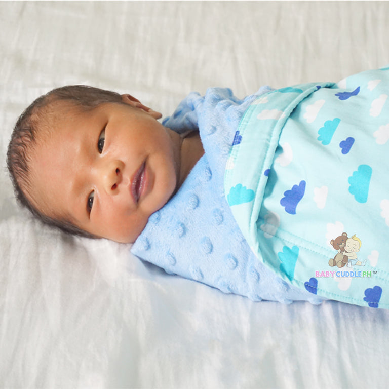 Baby Dolls in Teal - Babycuddle Minky Blanket