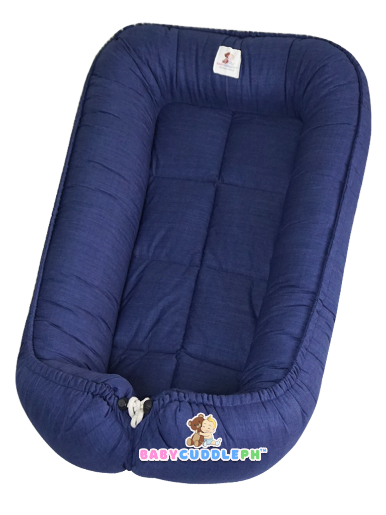 Linen Plain Navy Blue (Free Head Pillow)