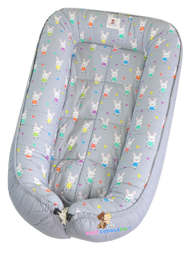 Little Bunny in Pastel Gray (Limited Stocks) - Bed and Head Pillow