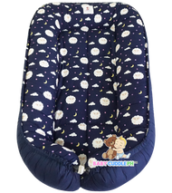 Baby Sheep in Navy Blue (Limited Edition) - Bed and Head Pillow