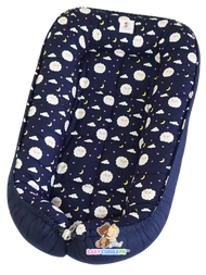 Baby Sheep in Navy Blue (Limited Edition) - Bed and Head Pillow