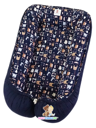 Little Bears in Navy Blue (Limited Edition) - Bed and Head Pillow